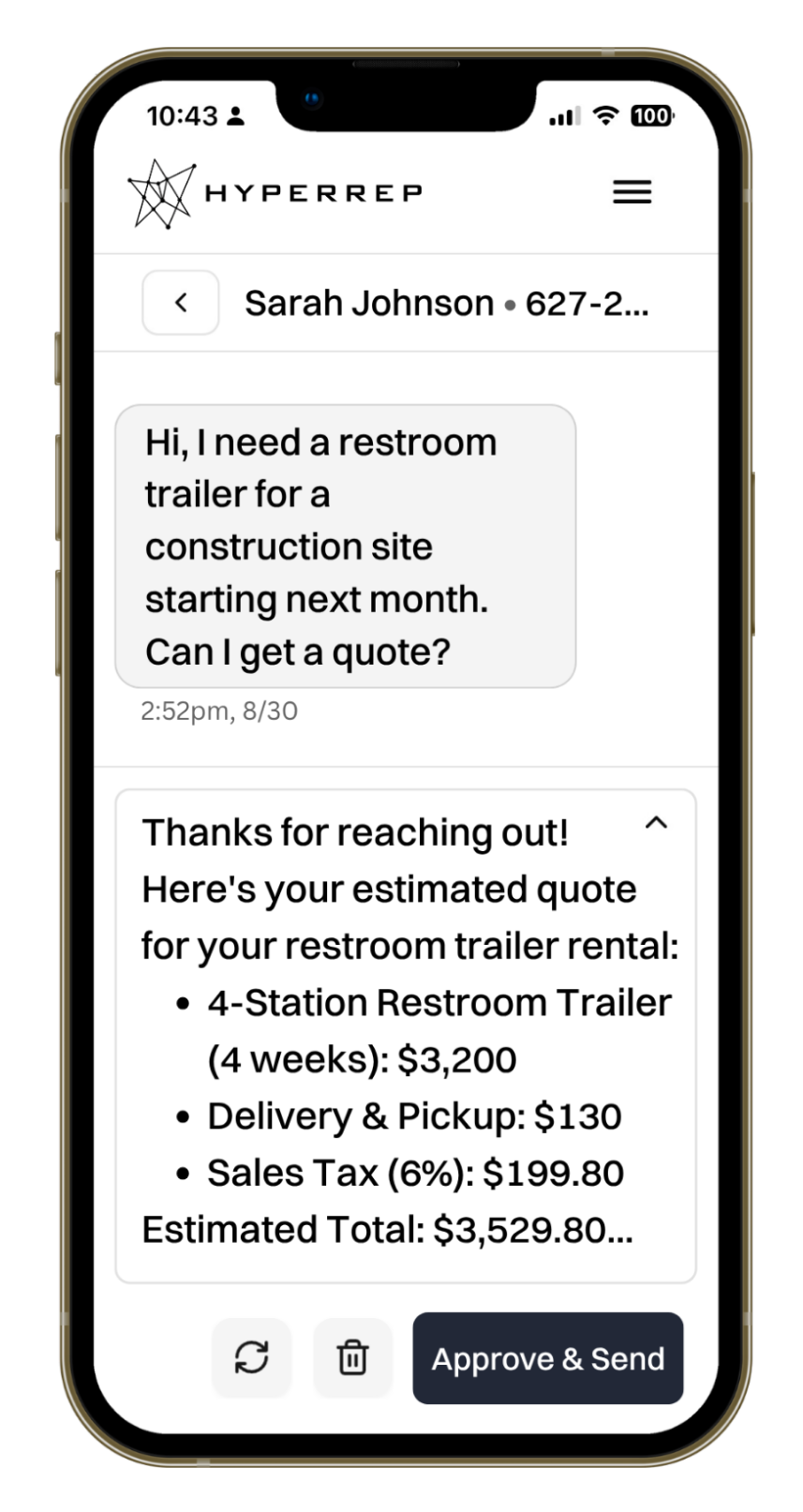 Mobile app screenshot